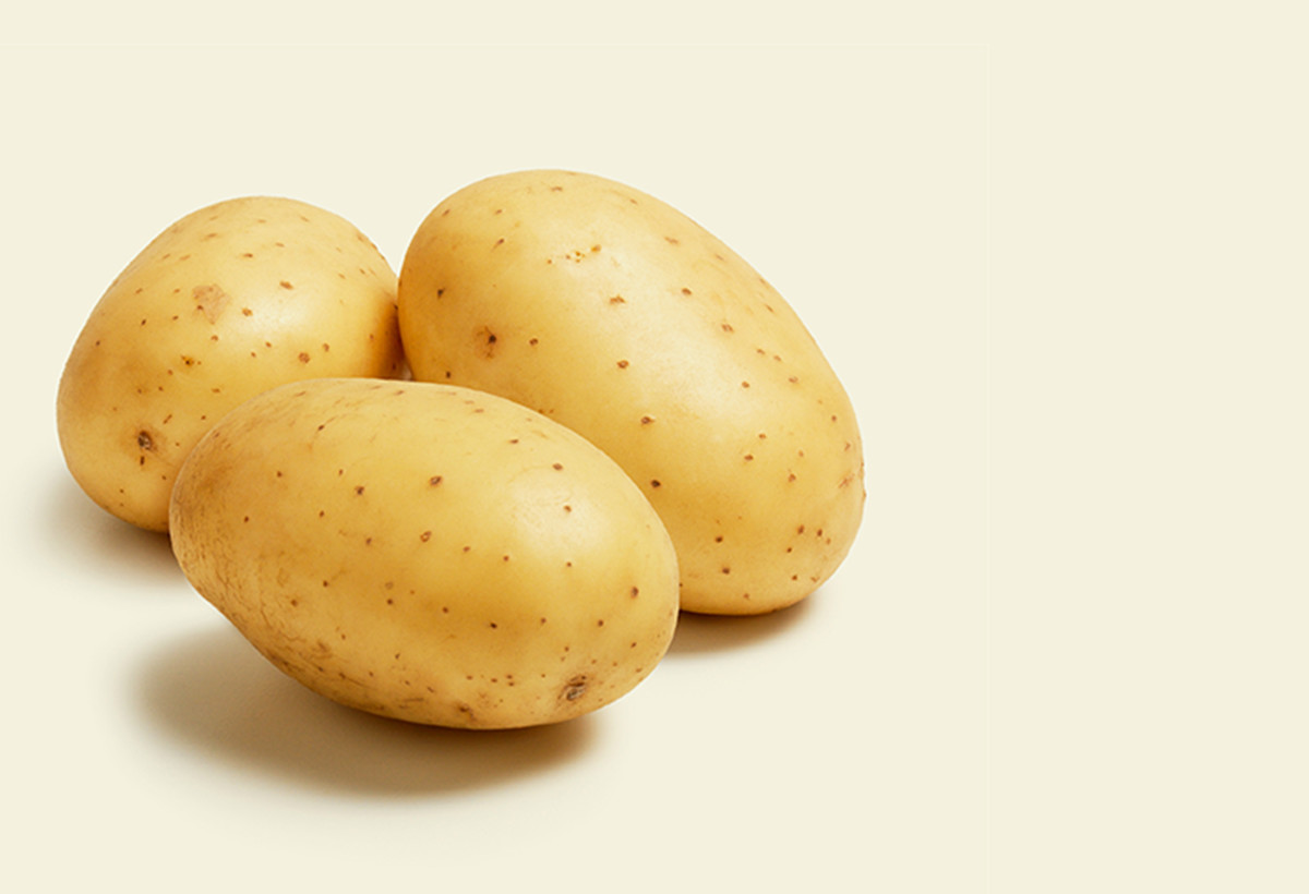 Aufnahme von drei Kartoffeln